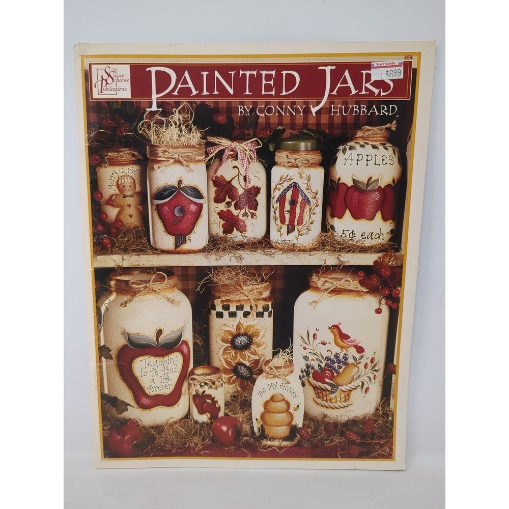 Painted Jars Conny Hubbard 2000 Scheewe Apples Birds All Season Craft Paint Book